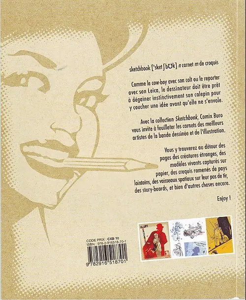 Verso de l'album Sketchbook - Comix Buro Sketchbook Alary #3