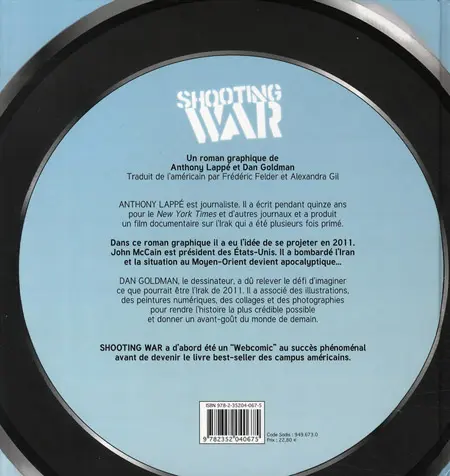 Verso de l'album Shooting war