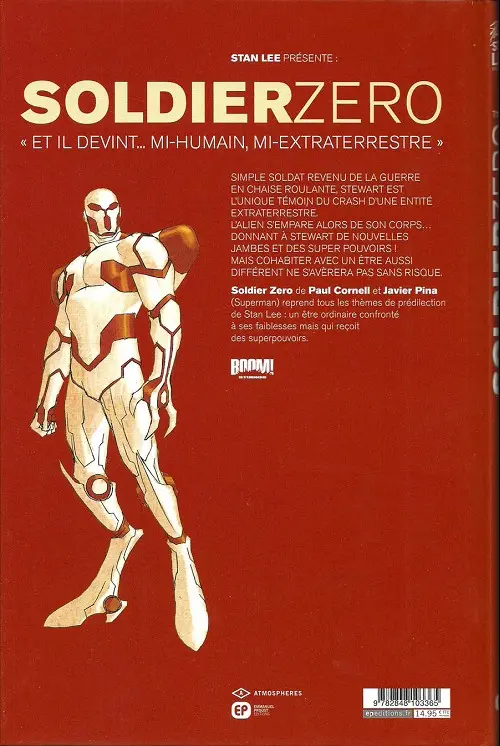 Verso de l'album Soldier zero Tome 1