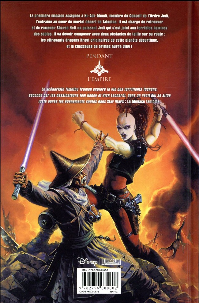 Verso de l'album Star Wars - L'Ordre Jedi Tome 3 Outlander