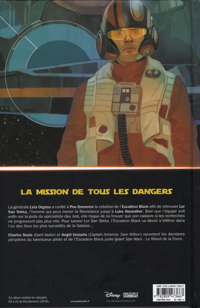 Verso de l'album Star Wars - Poe Dameron Tome 5 La légende Retrouvée