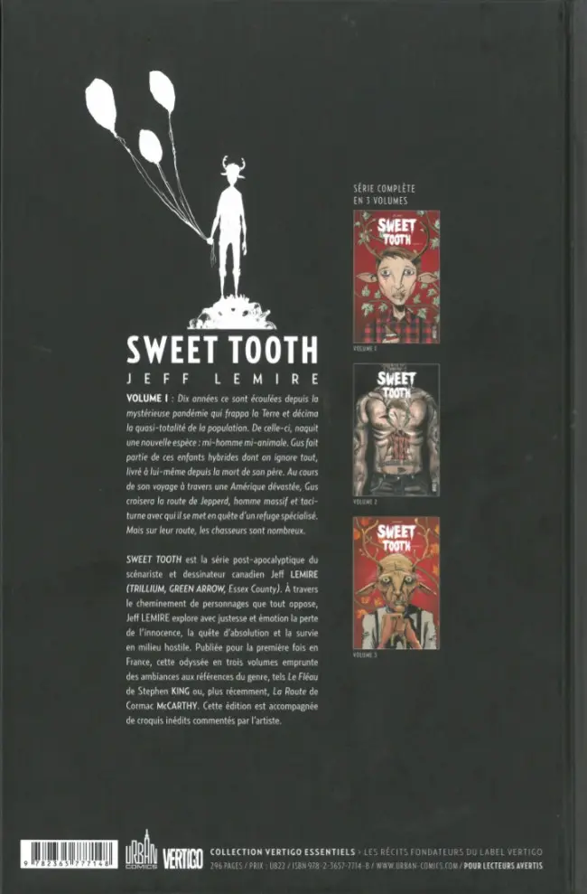 Verso de l'album Sweet Tooth Volume 1
