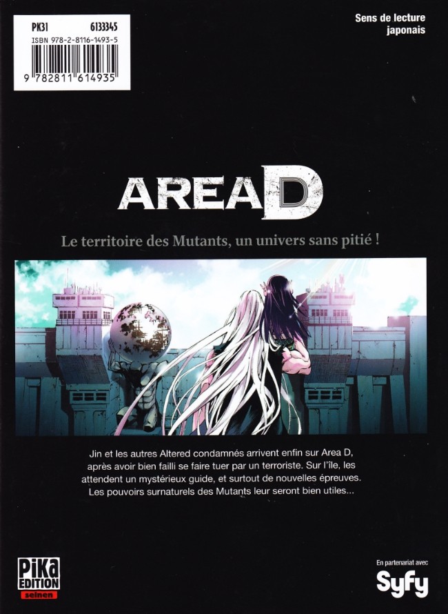Verso de l'album Area D - Le Territoire des mutants 2 La Ville aux mains des Altered