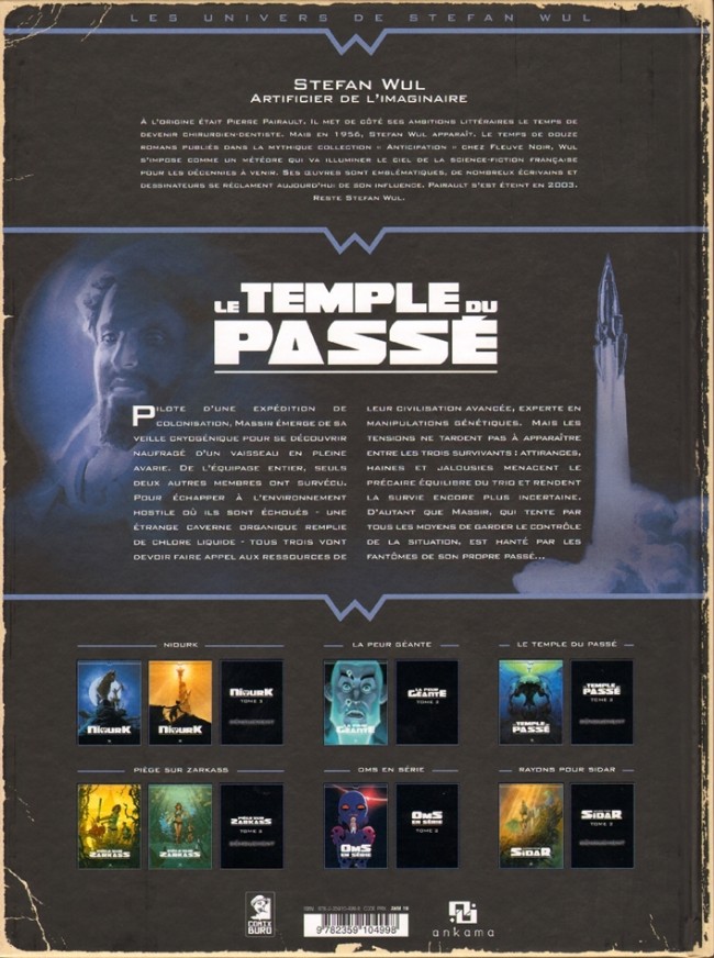 Verso de l'album Le Temple du passé Tome 1 Entrailles