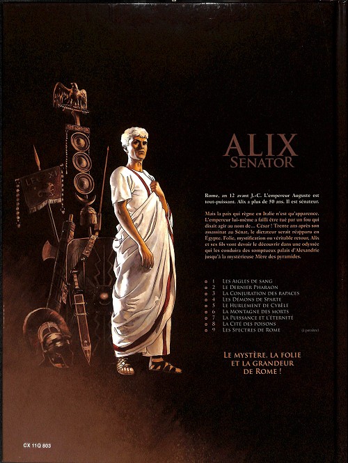 Verso de l'album Alix Senator Tome 2 Le Dernier Pharaon