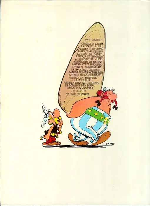 Verso de l'album Astérix Tome 6 Astérix et Cléopâtre