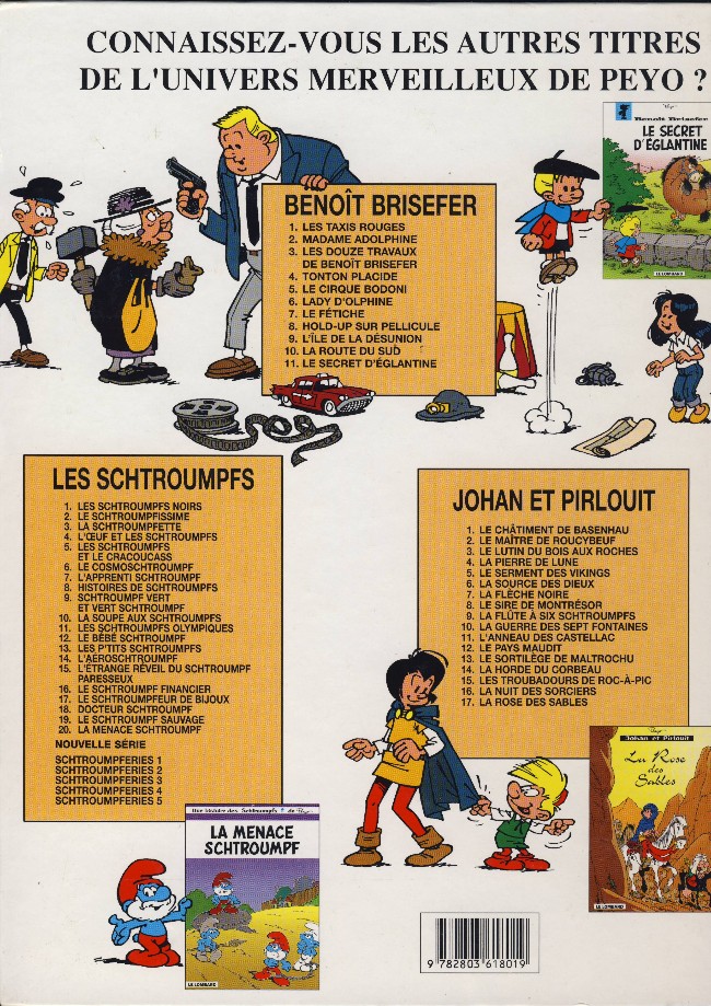 Verso de l'album Benoît Brisefer Tome 8 Hold-up sur pellicule