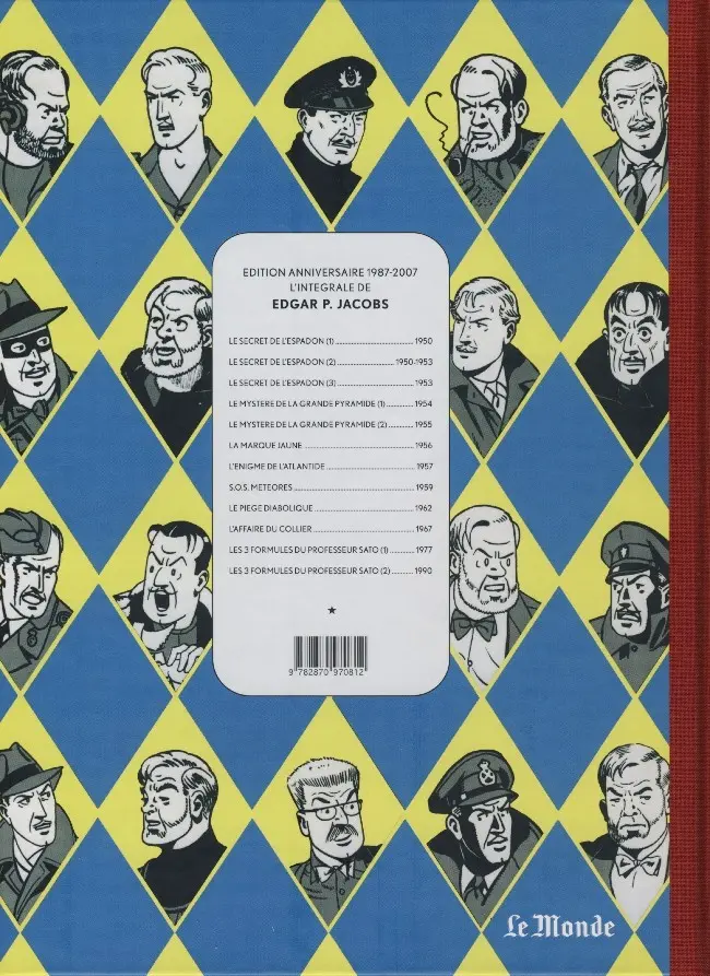 Verso de l'album Blake et Mortimer Tome 7 L'énigme de l'Atlantide