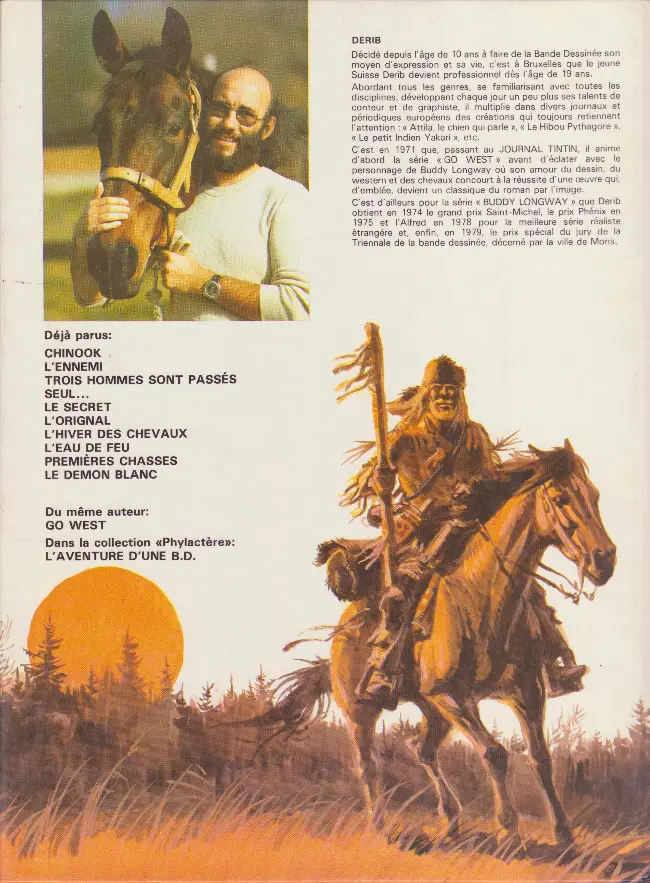 Verso de l'album Buddy Longway Tome 5 Le Secret