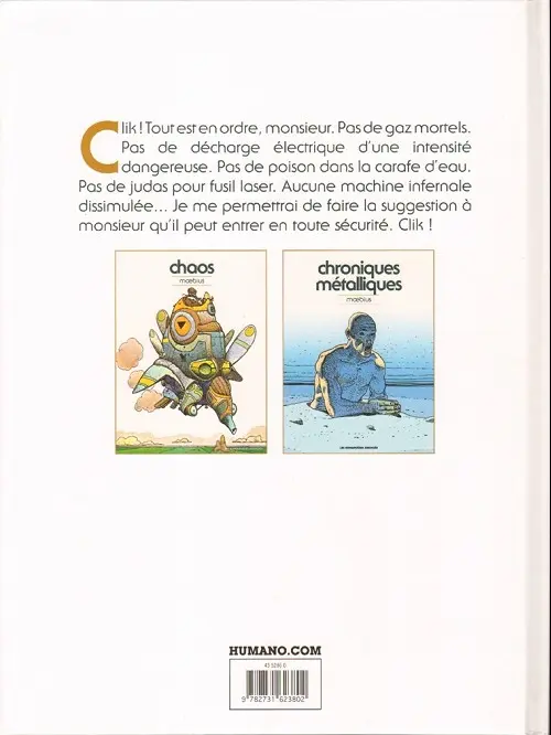 Verso de l'album Chroniques métalliques