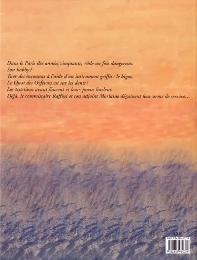 Verso de l'album Les Enquêtes du commissaire Raffini Tome 1 L'Homme au Bigos