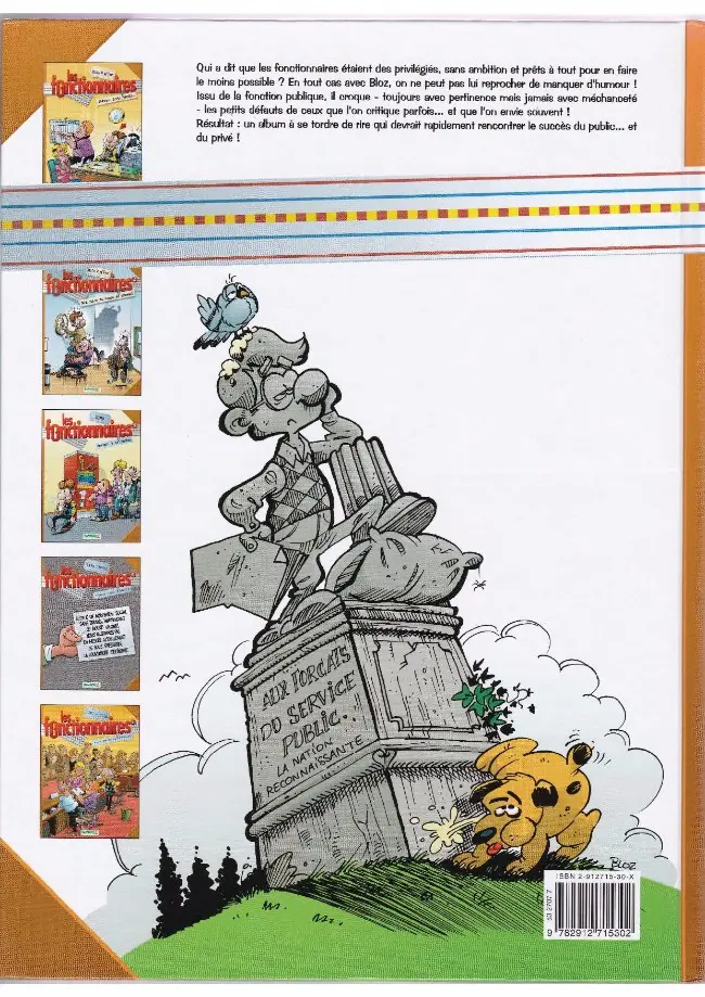Verso de l'album Les Fonctionnaires Tome 1 Métro, dodo, dodo