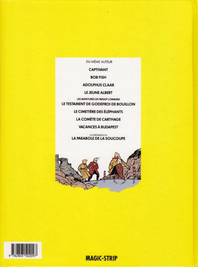 Verso de l'album Freddy Lombard Tome 1 Le testament de Godefroid de Bouillon