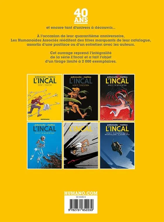 Verso de l'album L'Incal Intégrale