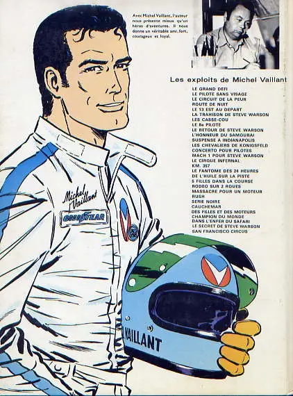 Verso de l'album Michel Vaillant Tome 7 Les casse-cou