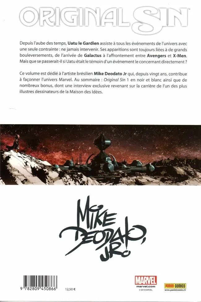 Verso de l'album Original Sin Tome 1 Artist Edition