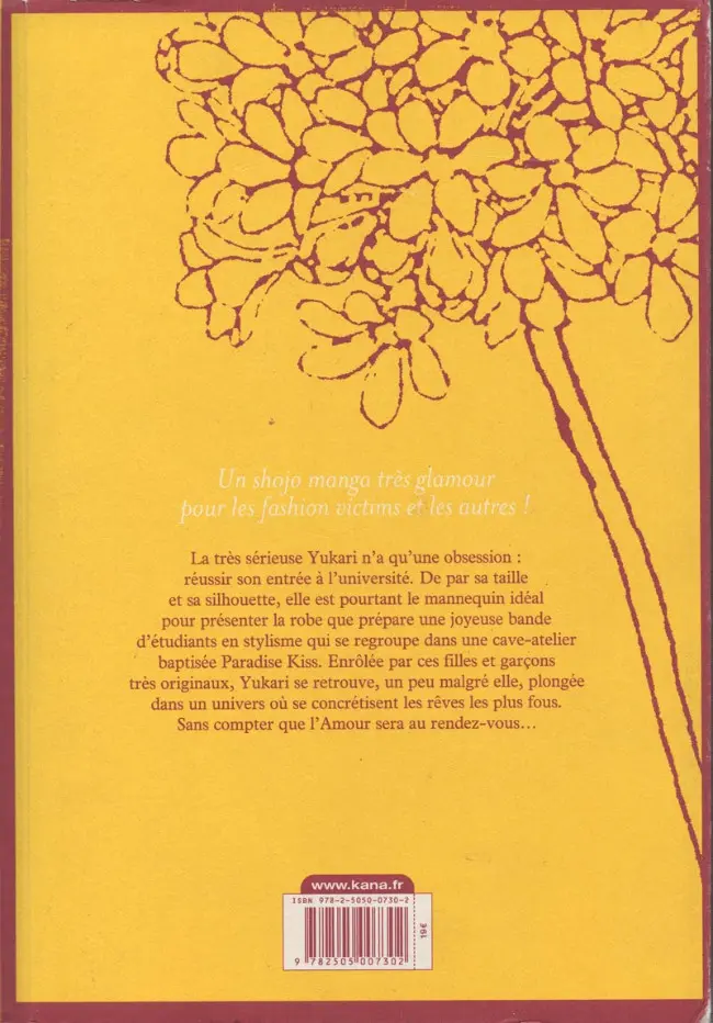 Verso de l'album Paradise kiss L'intégrale