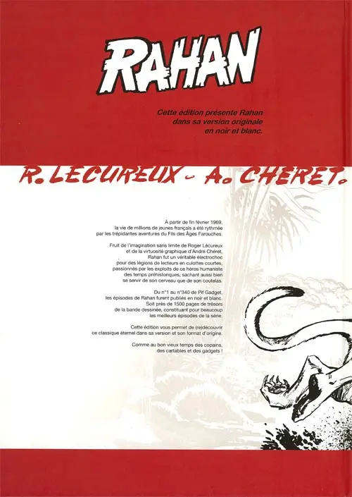 Verso de l'album Rahan Intégrale noir et blanc Tome 1