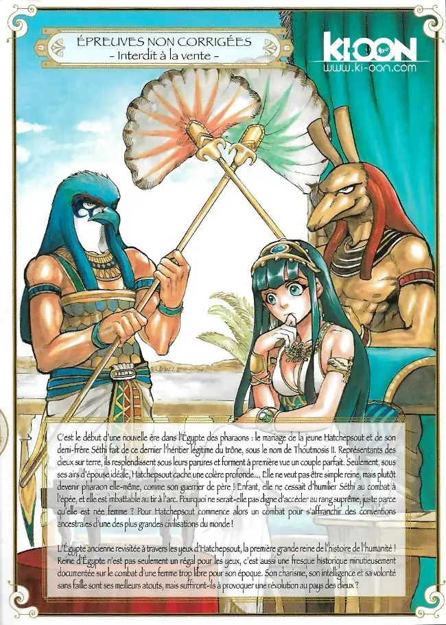 Verso de l'album Reine d'Égypte Tome 1