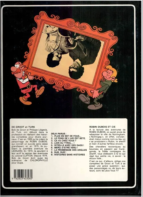 Verso de l'album Robin Dubois Tome 5 Dites-le avec des gags