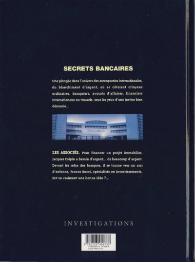 Verso de l'album Secrets bancaires Premier cycle Tome 1 Les associés