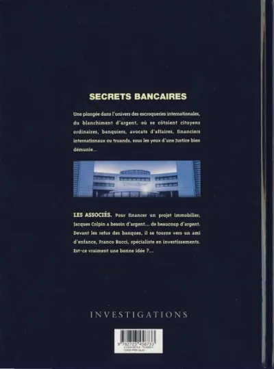 Verso de l'album Secrets bancaires Premier cycle Tome 1 Les associés