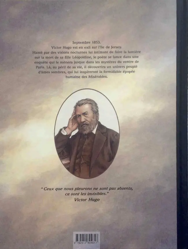 Verso de l'album Victor Hugo, aux frontières de l'exil