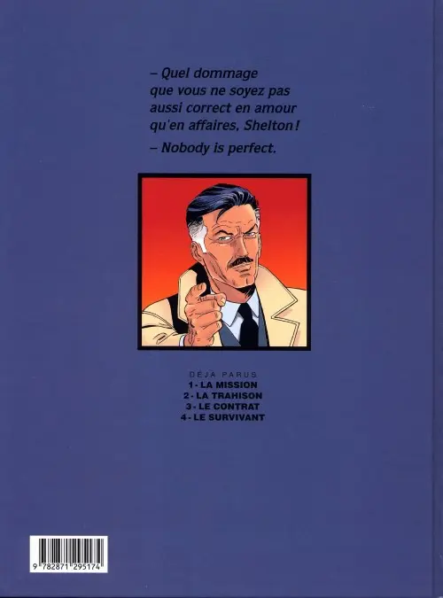 Verso de l'album Wayne Shelton Tome 3 le contrat