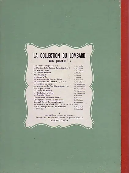 Verso de l'album Barelli Tome 1 L'énigmatique Mr Barelli