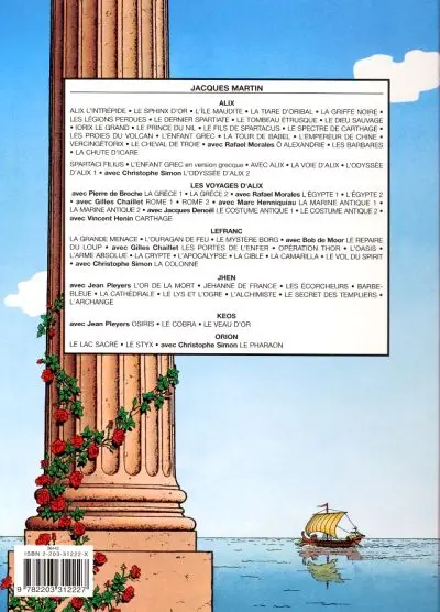 Verso de l'album Alix Tome 22 La chute d'Icare