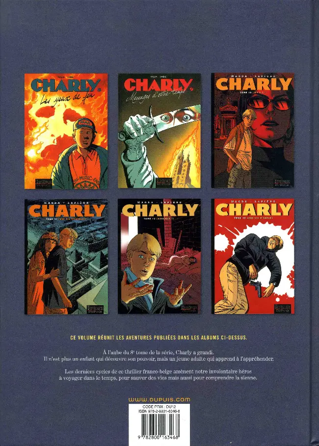 Verso de l'album Charly Intégrale Tomes 8 à 13