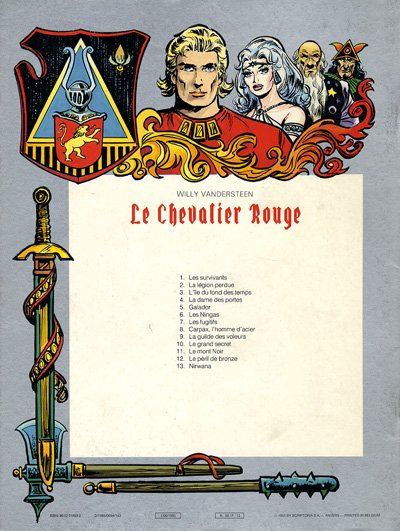 Verso de l'album Le Chevalier Rouge Tome 12 Le péril de bronze