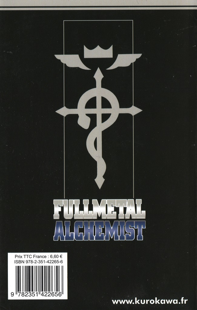 Verso de l'album FullMetal Alchemist Tome 16