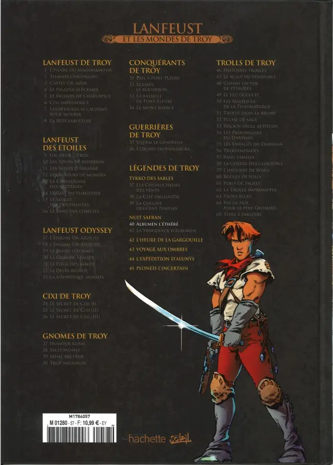 Verso de l'album Lanfeust et les mondes de Troy Tome 40 Nuit Safran - Albumen l'Ethéré