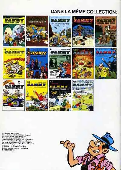Verso de l'album Sammy Tome 15 Les gorilles à Hollywood