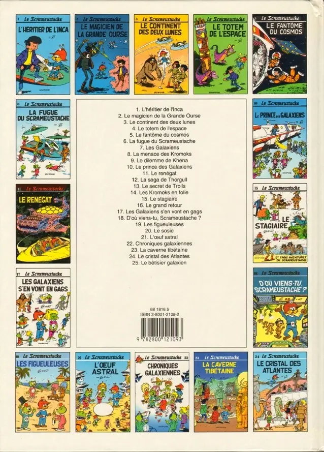 Verso de l'album Le Scrameustache Tome 25 Le bêtisier galaxien