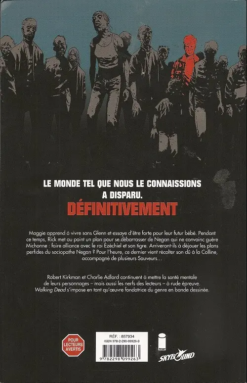 Verso de l'album Walking Dead Tomes 19 et 20 Ezechiel - Sur le sentier de la guerre
