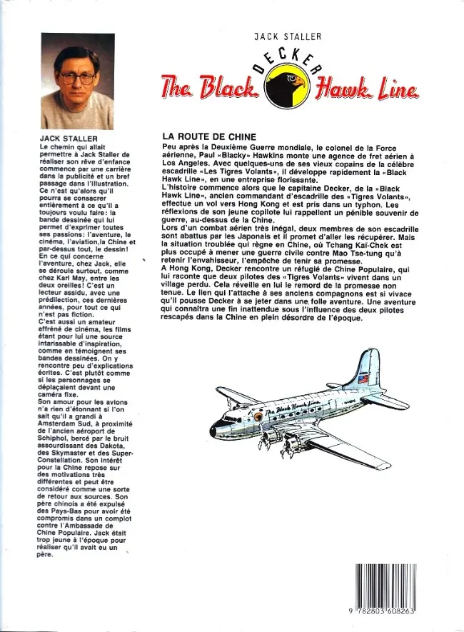 Verso de l'album The Black Hawk Line Tome 1 La route de Chine
