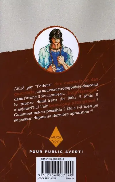 Verso de l'album Baki Tome 14