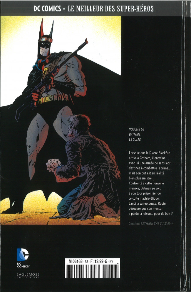 Verso de l'album DC Comics - Le Meilleur des Super-Héros Volume 68 Batman - Le Culte
