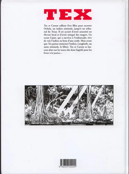 Verso de l'album Tex (Spécial) Tome 22 Seminoles