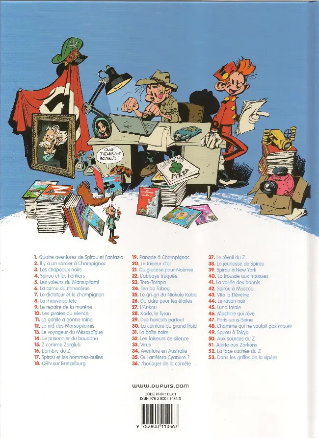 Verso de l'album Spirou et Fantasio Tome 33 Virus