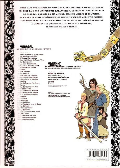 Verso de l'album Thorgal Tome 26 Le Royaume sous le Sable