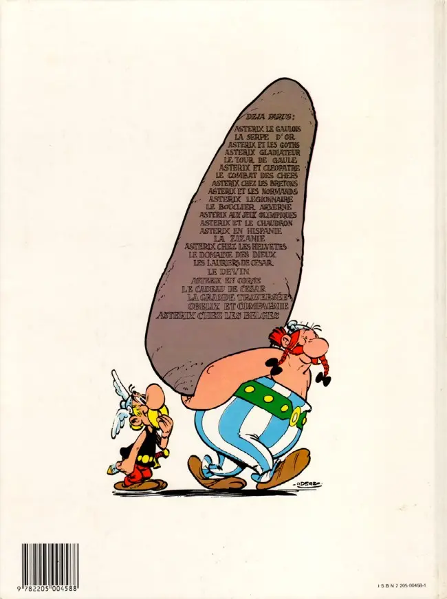 Verso de l'album Astérix Tome 15 La zizanie