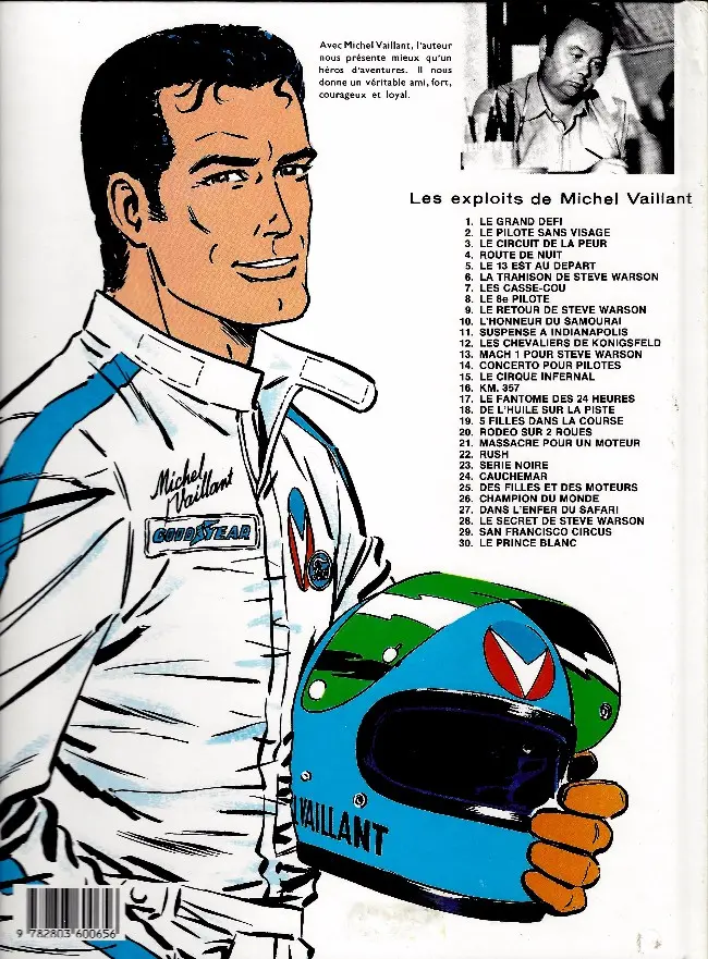 Verso de l'album Michel Vaillant Tome 22 Rush