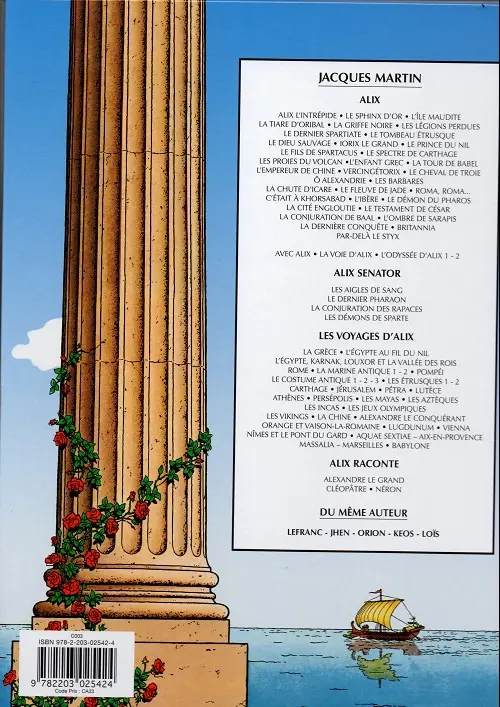 Verso de l'album Alix Tome 31 L'ombre de Sarapis
