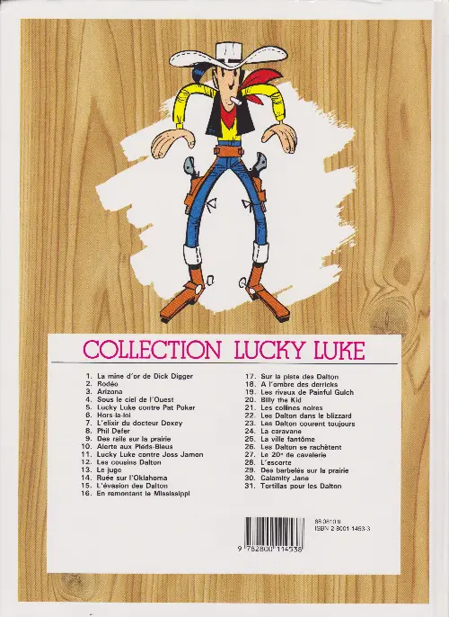 Verso de l'album Lucky Luke Tome 13 Le juge