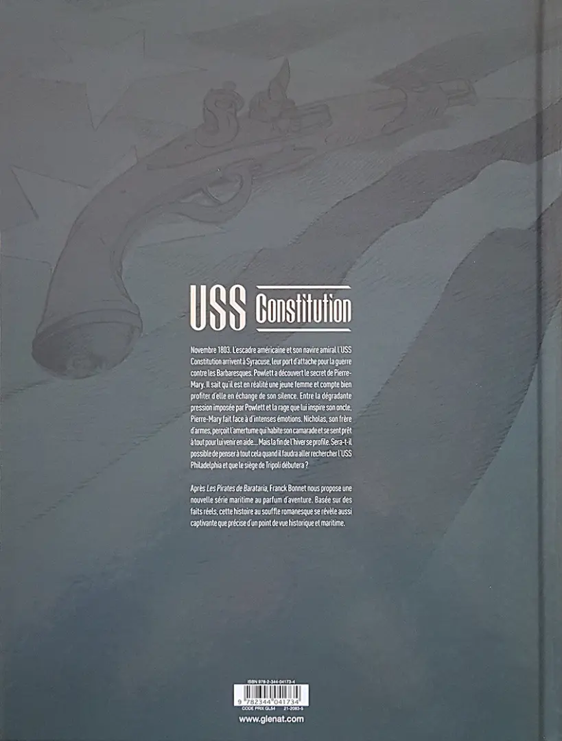 Verso de l'album USS Constitution Livre II Il y a deux justices en mer, celle des gradés et celle des sans-grades