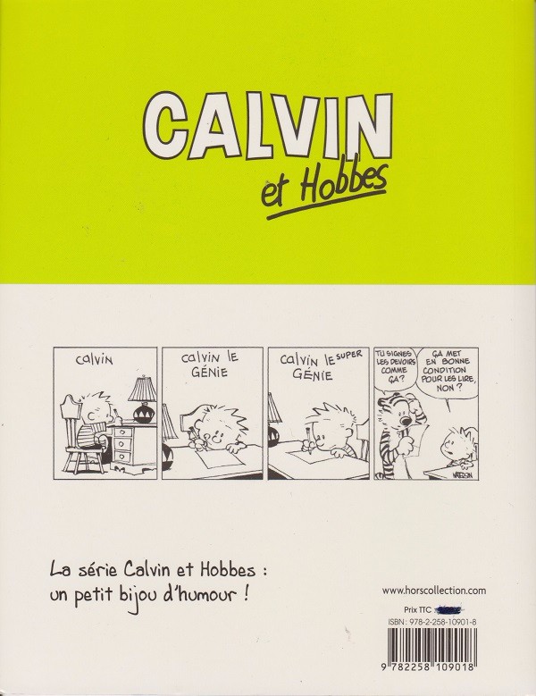 Verso de l'album Calvin et Hobbes Tome 24 Cette fois c'est fini !