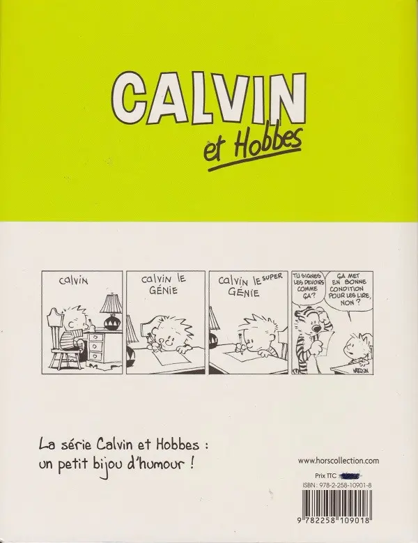 Verso de l'album Calvin et Hobbes Tome 24 Cette fois c'est fini !